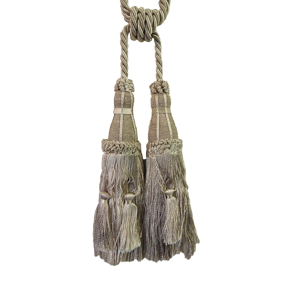 2 Pack Luxury Double Tassel Curtain Tieback, 27 in Total Length β Handcrafted Decorative Rope Holdback for Drapes, Curtains, and Home DΓ©cor E97187