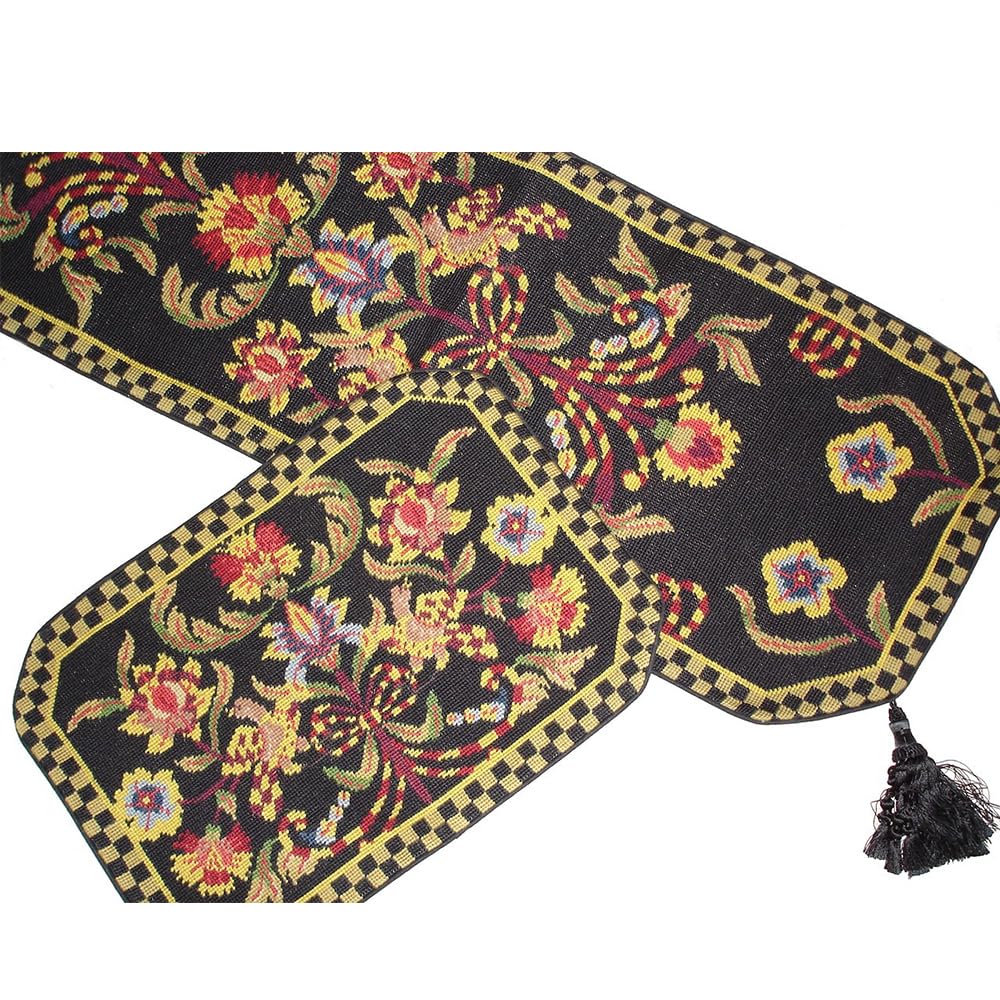 Handmade Embroidered Table Runner – Elegant Table Decor with Delicate Stitching for Dining Tables, Weddings, and Home Decor