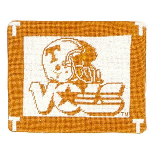 Handmade Wool Needlepoint Pillow Cover - Decorative Throw Cushion Cover - Vintage Floral Embroidery Design Tennessee