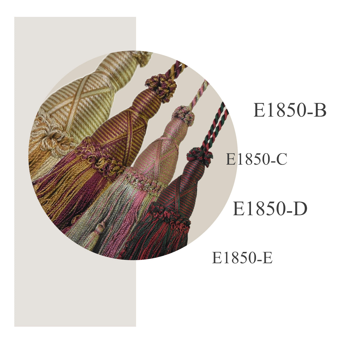 1 Pack Elegant Long Decorative Tassel with Hanging Loop, 15.35in Total Length – Luxury Curtain Tieback, Door Handle Ornament, and Home Décor Accessory E96145