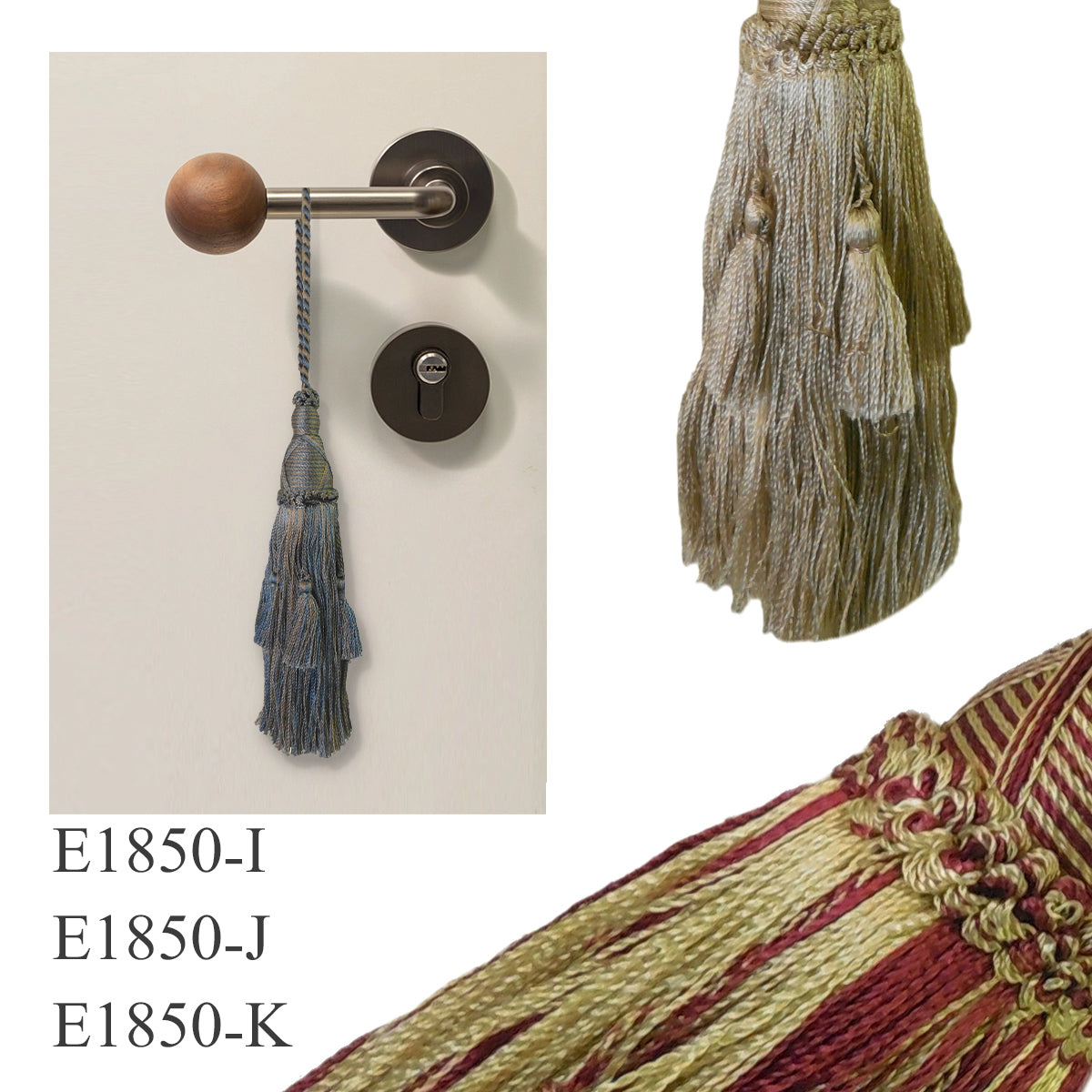 1 Pack Elegant Long Decorative Tassel with Hanging Loop, 15.35in Total Length – Luxury Curtain Tieback, Door Handle Ornament, and Home Décor Accessory E96145