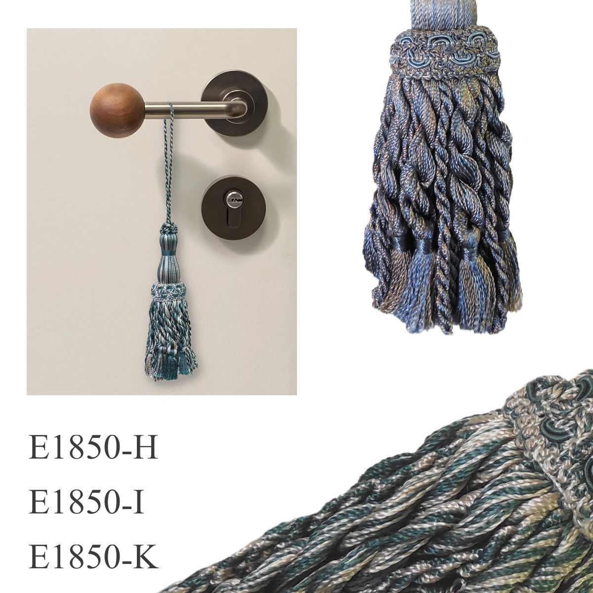 1 Pack Luxury Decorative Tassel with Loop, 11.8in Total Length – Double Layer Design, Ideal for Curtain Tiebacks, Home Décor, Keychains, and Craft Projects E1850