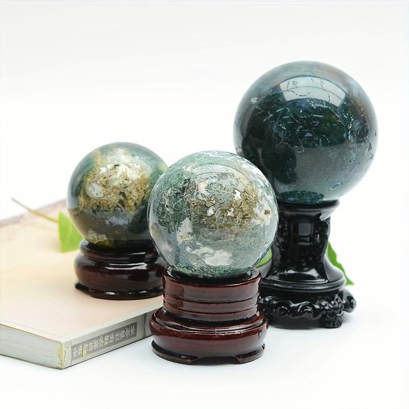 Create a Harmonious Home with our Moss Agate Sphere, the Perfect Fengshui Ornament