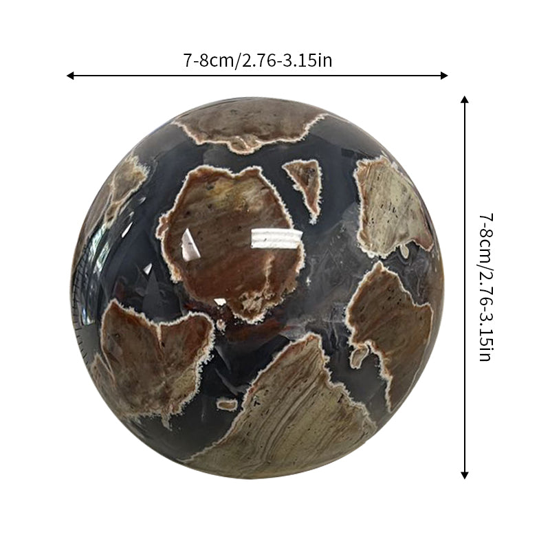 Polished Volcanic Agate Sphere – 3” Natural Grounding Crystal