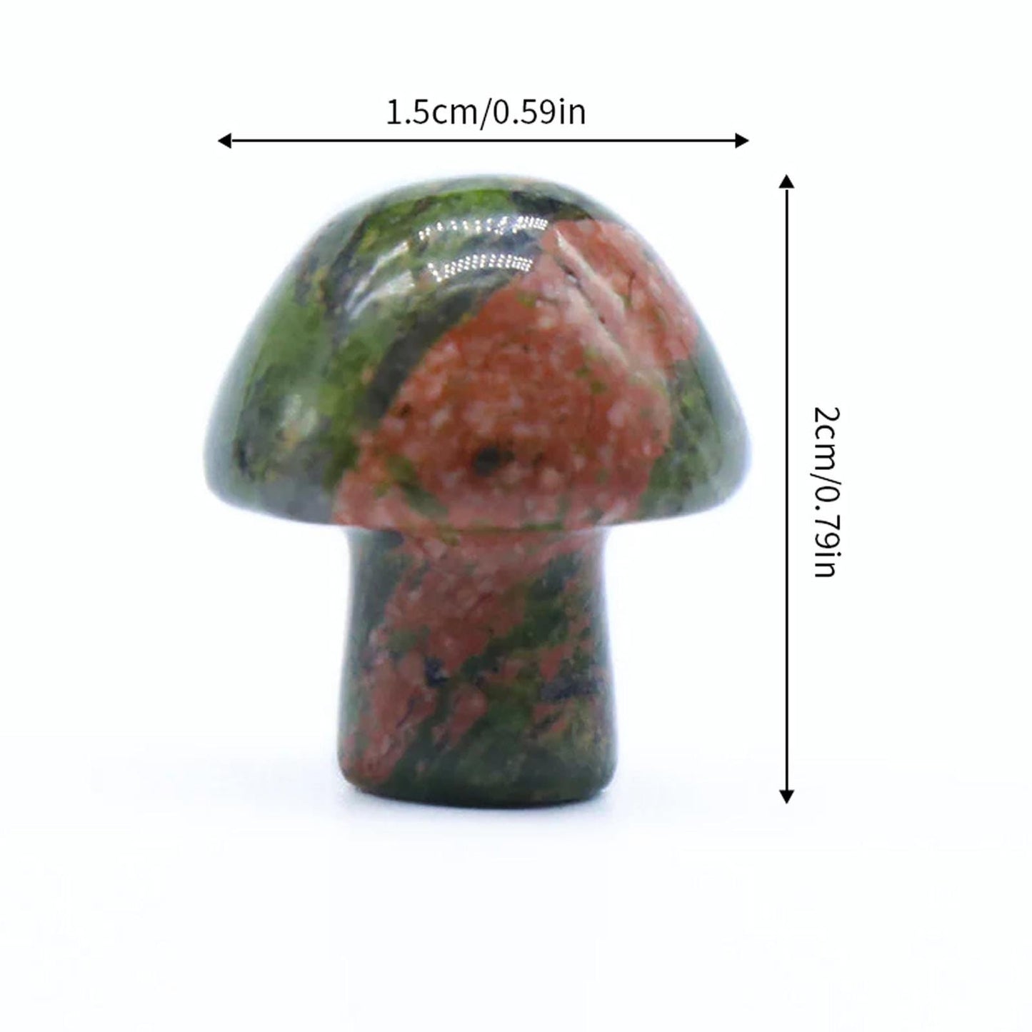 20 Pcs Mini Crystal Mushrooms - Healing Crystals for Mushroom Decor, Mushroom Figurines, Small Crystals, Mini Crystals, Mushroom Gifts