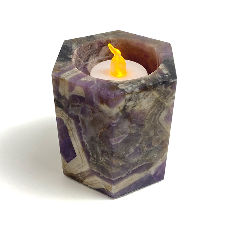 Natural Healing Crystal Candle Holder CH004