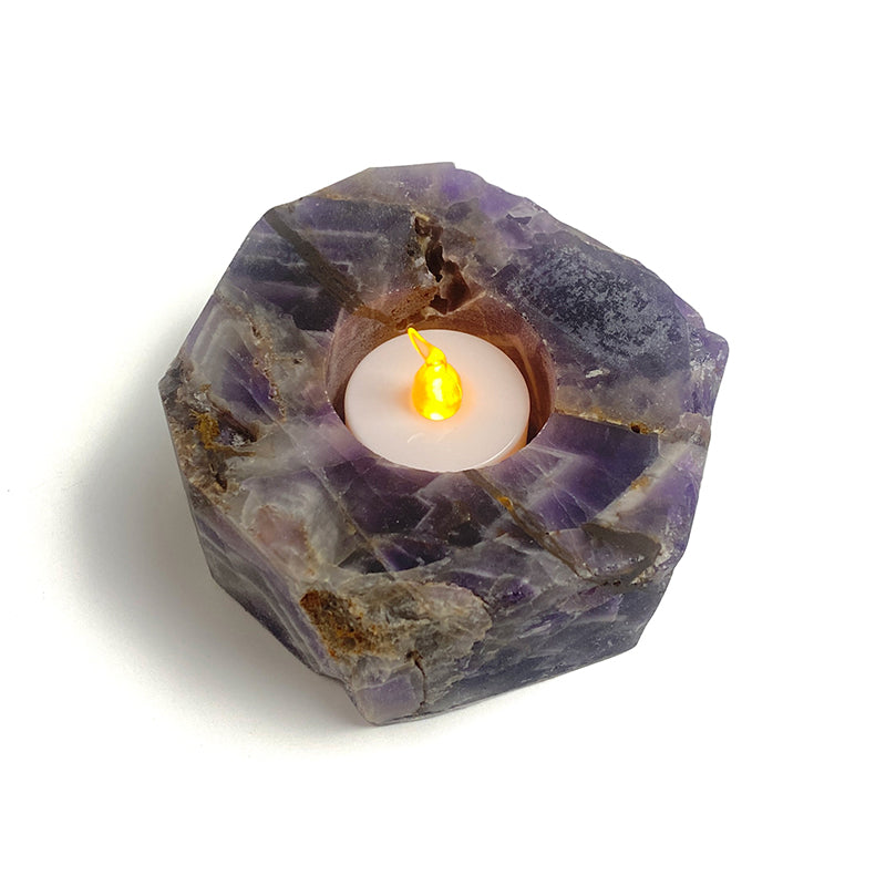 Natural Healing Crystal Candle Holder CH009