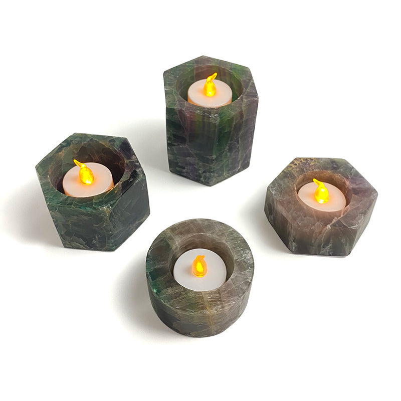 Natural Healing Crystal Candle Holder CH004