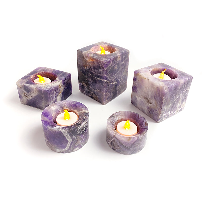 Natural Healing Crystal Candle Holder CH001