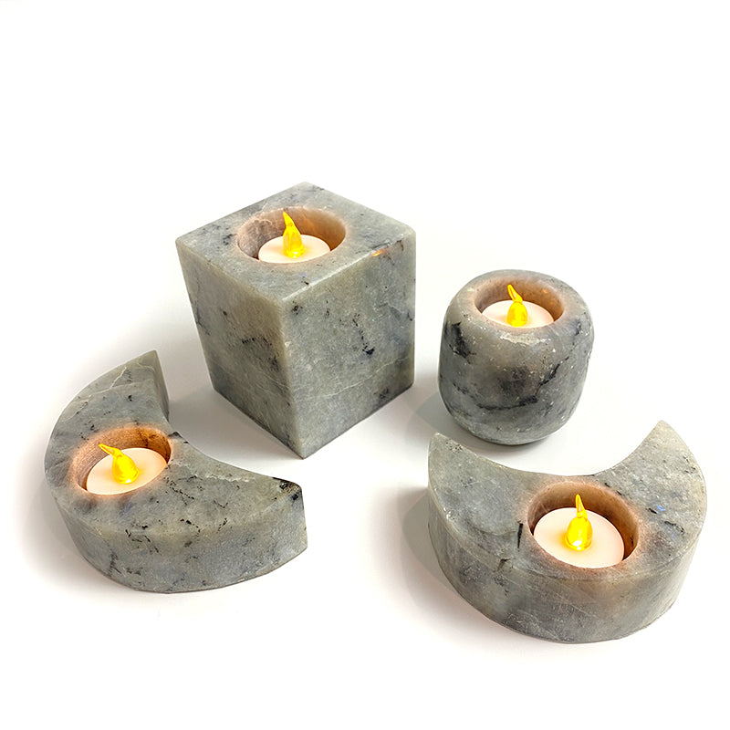 Natural Healing Crystal Candle Holder CH007