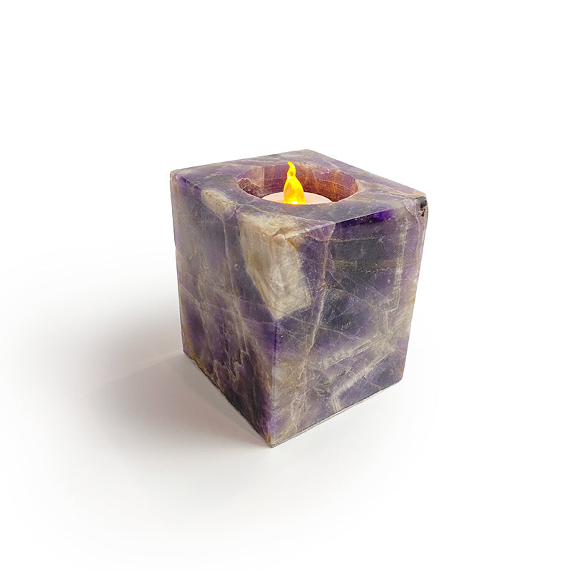 Natural Healing Crystal Candle Holder CH007